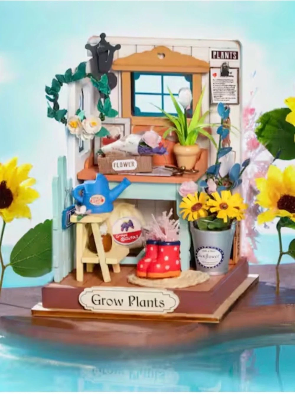 Rolife Dreaming Terrace Garden Miniature DIY Kit 3D Puzzle Diorama New Sealed